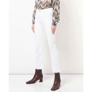 Citizens of Humanity Demy Crop Flare Jeans Size 27 Unveil White Denim